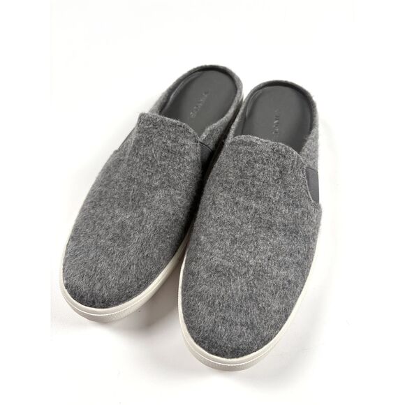 Vince Blair Mule Shoes Women’s Size 7.5 | Gray Wool Slip-On Sneakers - Picture 1 of 4